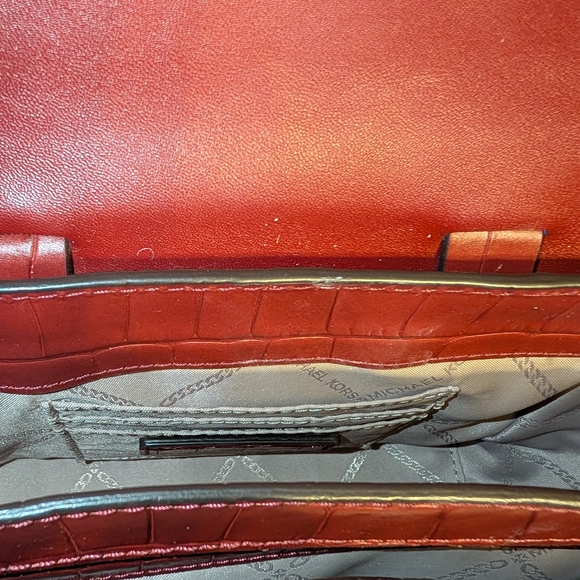 Michael Kors Red Leather Crossbody Bag - Picture 2 of 4